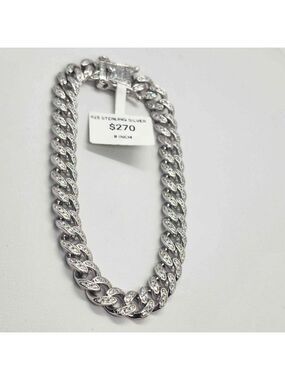 Brand New   Sterling Silver 925 Cuban link style  Bracelet